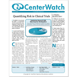August 1996 - The CenterWatch Monthly : Volume 3, Issue 4, August 1996