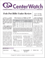 August 1998 - The CenterWatch Monthly : Volume 5, Issue 8, August 1998