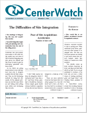 November 1998 - The CenterWatch Monthly : Volume 5, Issue 10, November 1998