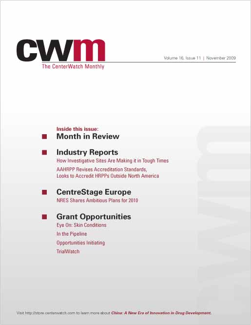 November 2009 – The CenterWatch Monthly : PDF