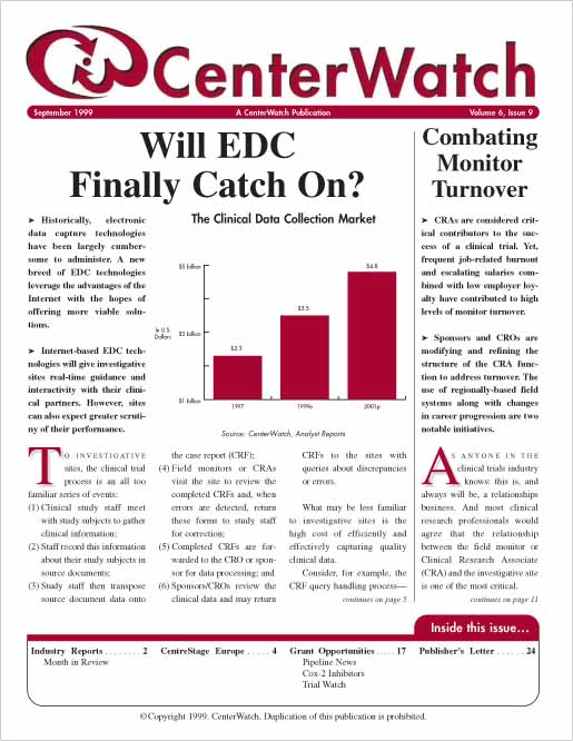 September 1999 – The CenterWatch Monthly : PDF