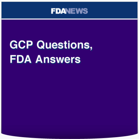 GCP Questions, FDA Answers : PDF