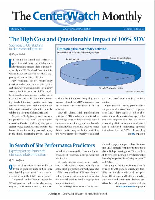 February 2011 – The CenterWatch Monthly : PDF