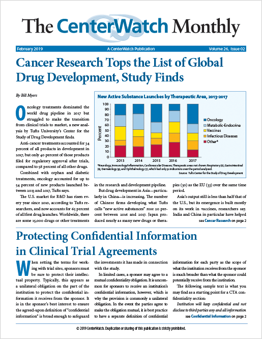 February 2019 – The CenterWatch Monthly   : pdf