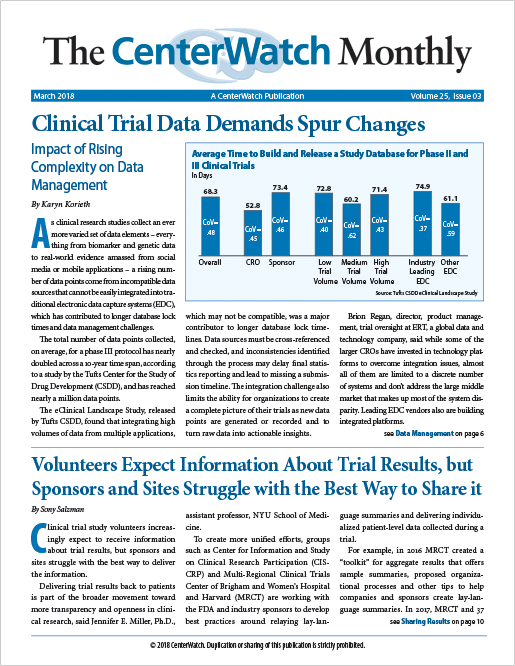 March 2018 – The CenterWatch Monthly    : PDF