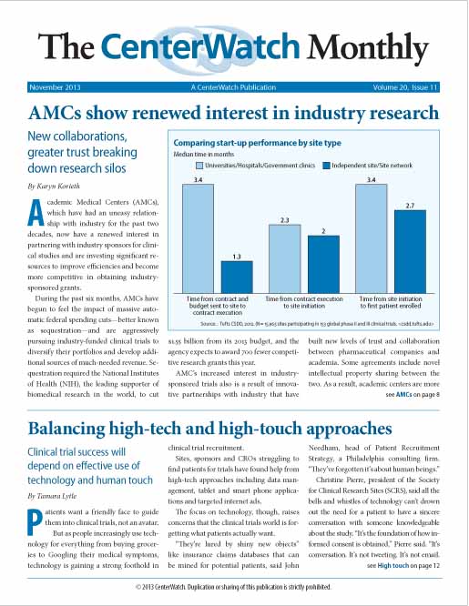November 2013 – The CenterWatch Monthly : Print