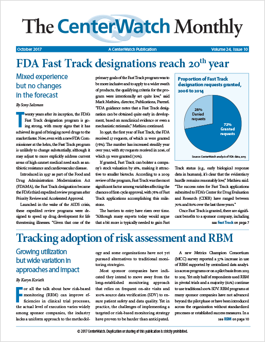 October 2017 – The CenterWatch Monthly  : pdf
