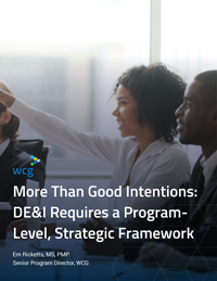 More Than Good Intentions: Diversity, Equity & Inclusion Requires a Program-Level, Strategic Framework